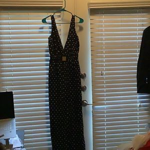 Wide leg polka dot jumpsuit from Pretty Little Thing